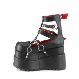 Zwarte 11,5 cm BEAR-28 emo maryjane plateau schoenen met gesp